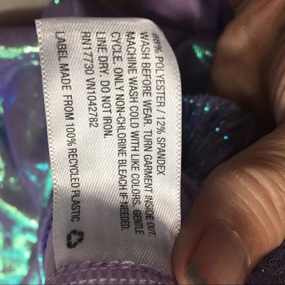 Cat & Jack X-Small shimmery girls purple shorts easy care - Picture 7 of 7